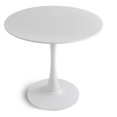 Vynxaria 31.5" Round Tulip Dining Table ¨C Modern Pedestal Design for Small Spaces