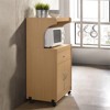 Microwave Kitchen Cart in Beech Brown - Hodedah - 4 of 4
