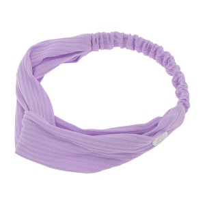 Unique Bargains Women's Button Stripe Elastic Headwrap 1 Pc - 1 of 4