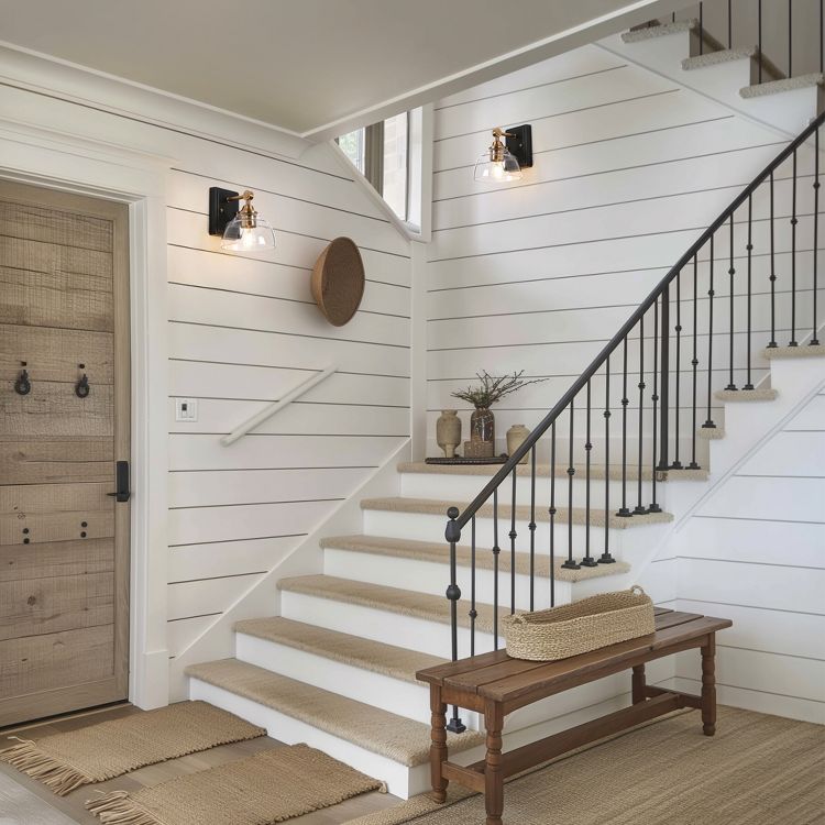 LNC Lainanger Polished Gold and Matte Black Bathroom Vanity Light with Clear Glass Bowl, Modern, 1-Light, 2-Light, 3-Light, 4-Light, 6 of 14