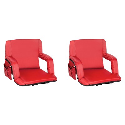 Stadium Seat Portable Chair with Backs and Padded Cushion 