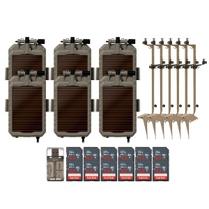 Stealth Cam Mounting Post for Camera& Solar Pak with Solar Battery Pack 32GB Memory Cards and Card Reader (6 Pack) - 1 of 4