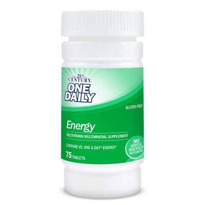 21st Century One Daily Energy, 75 Tablets – Daily Multivitamin for Sustained Energy and Vitality