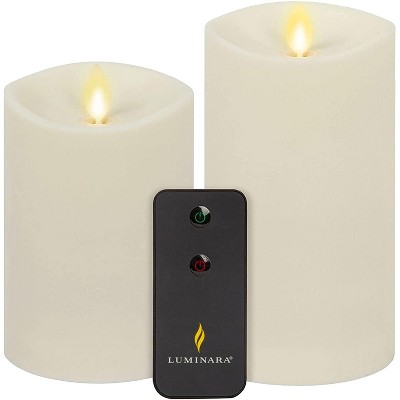 Luminara Moving Flicker Taper Led Candles Flameless Ivory Real Wax for Wedding 