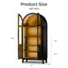 GlasFlength Decorative Storage Cabinets Modern Chic Organizer for Stylish Living Room Spaces, Black,36”*17.5”*74.8" - 3 of 4