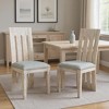 HomeRoots Set of Two Gray and Natural Fabric And Wood Slat Back Dining Side Chairs - 2 of 4