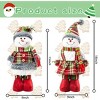 13" H Christmas Snowman Family with Red Knitted Scarf and Hat Christmas Decor, Christmas Family Snowman Figurines Ornaments Tabletop Decorations - 3 of 4