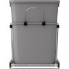 2x25 QT Double Bin Pullout Trash Can for Under Kitchen Cabinet, Space-Saving Garbage Recycling Bin On Full-Extension Slides, Black - 2 of 2