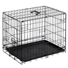 Vynxaria 24-Inch Single-Door Dog Cage-Durable Iron Pet Kennel, Secure Latch, Collapsible, Removable Tray, Portable for puppies - 2 of 4