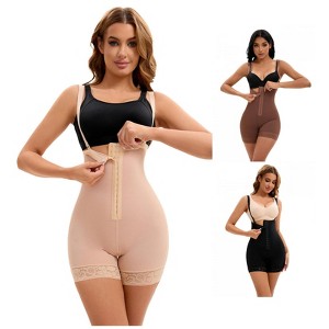 INSPIRE CHIC Women's 3 Packs Cami Convertible Straps Tummy Control Front Hook Closure Body Shapers - 1 of 4