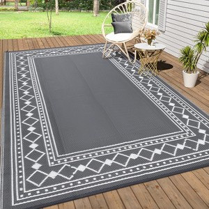 Outdoor Rug for Camping & RV - Waterproof, Non-Slip Picnic Mat, Easy Clean (Grey) - 1 of 4