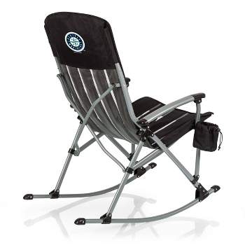 MLB Seattle Mariners Outdoor Rocking Camp Chair - Black