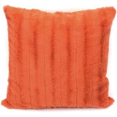 Cheer Collection Luxurious Faux Fur Throw Pillows Set of 2 - Veri Peri (18 x 18)