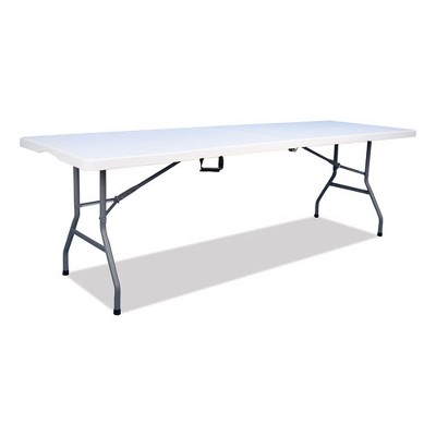 Iceberg White Granite Resin Folding Table with Gray Legs, 94.5" x 29.9" x 30", 2-Pack