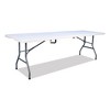 Iceberg Bifold Resin Folding Table, Rectangular, 94.5" x 29.9" x 30", White Granite Top, Gray Base/Legs, 2/Pack - 4 of 4