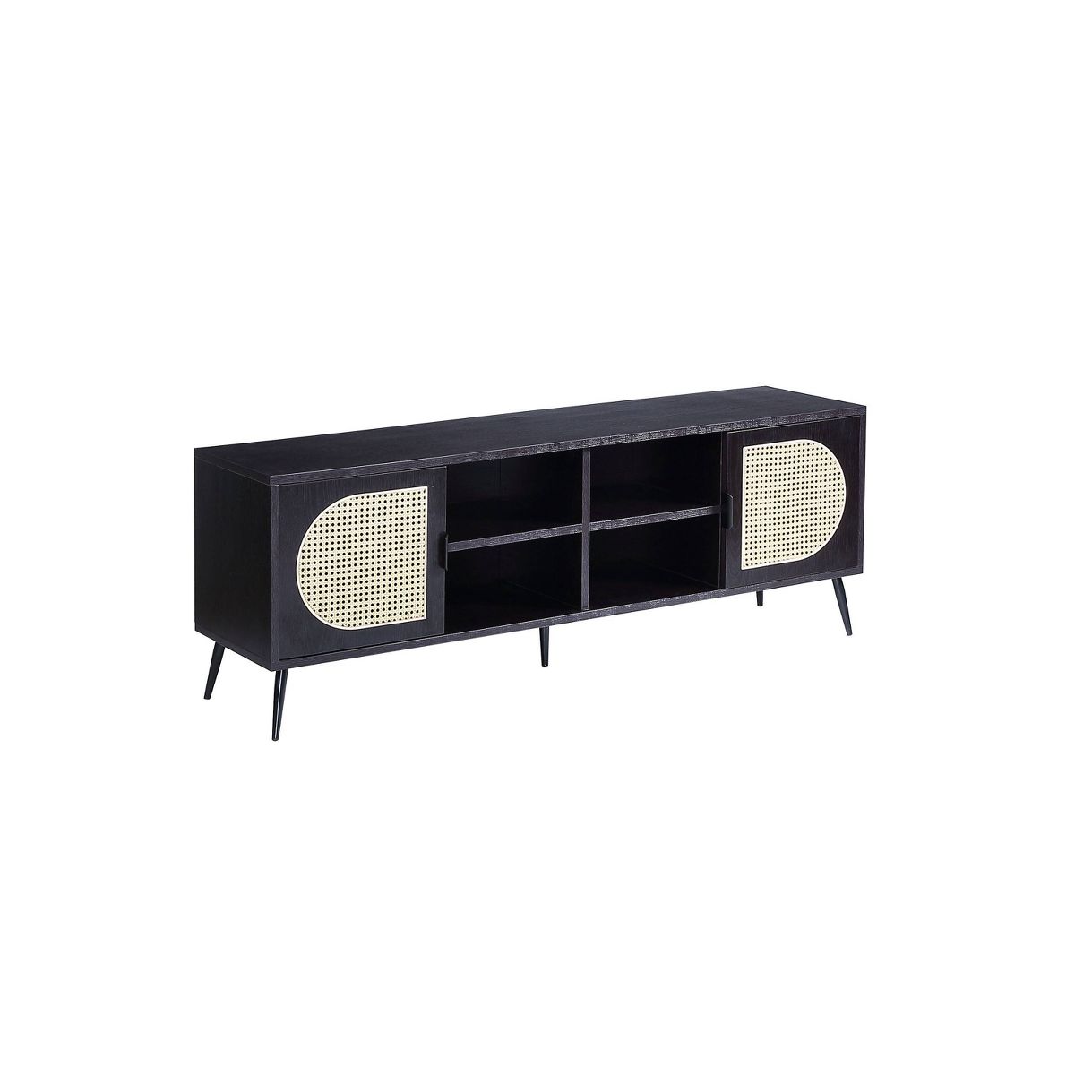 60" Colson Tv Stand and Console Black Finish - Acme Furniture - thumbnail 3