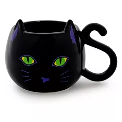 Silver Buffalo Disney Hocus Pocus Binx Black Cat Sculpted Ceramic Mug | Holds 20 Ounces