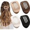 Aghana Digitals 4-Piece Large Flat Round Matte Claw Clips with Strong Grip, Comfortable Curved - 2 of 4