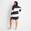 Women's Long Sleeve Oversized Rugby Mini Sweater Dress - Future Collective - 2 of 3