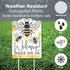 Big Dot of Happiness Little Bumblebee - Party Decorations - Bee Baby Shower or Birthday Party Welcome Yard Sign - 3 of 4