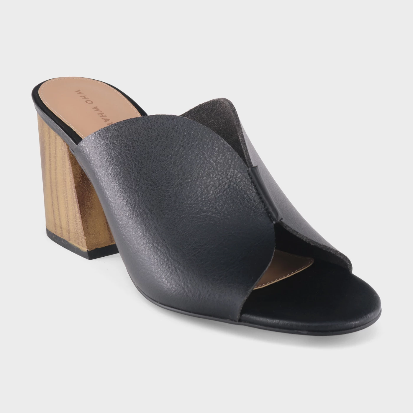 Allegra Smooth Faux Leather Heeled Mules by Who What Wear from Target