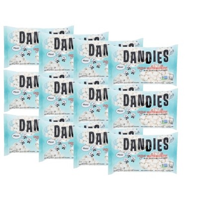 Dandies Vegan Mini Vanilla Flavored Marshmallows - Case of 12/10 oz
