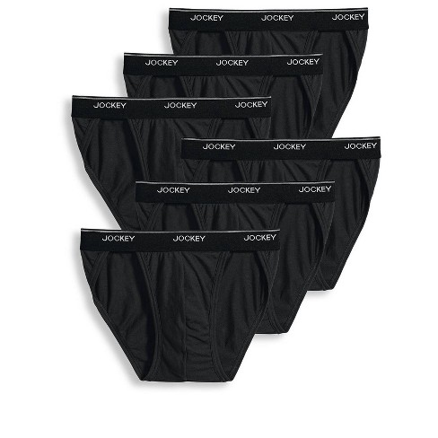 Jockey Men's Elance String Bikini - 6 Pack L Black