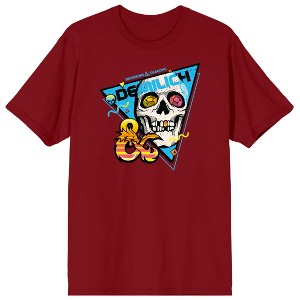 Dungeons & Dragons Demilich Life Drain Card Men's Cardinal Graphic Tee - 1 of 2
