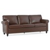 VYNXARIA The Luxurious Three-Seat Sofa Chair that Combines Elegance and Comfort, Adorned with Silver Nailhead Trim£¬Brown - 3 of 4