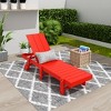 WestinTrends Ashore Modern Poly Reclining Chaise Lounge With Wheels - 2 of 4