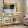 Hommoo 3-Tier Console Table, 55" Sofa Table with Storage Shelves - 3 of 4