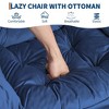 Lazy Chair with Ottoman, Modern Lounge Accent Chair,Leisure Sofa Armchair with Footrest,Reading Armchair with Side Pocket - 4 of 4