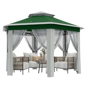 13'x13' Outdoor Patio Gazebo with Expansion Bolts for Backyard, Garden and Lawn - 1 of 4