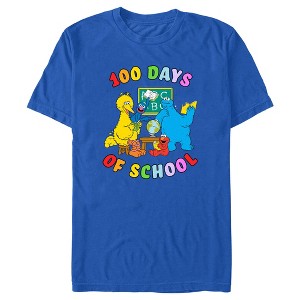 Men's Sesame Street 100 Days of School Crew T-Shirt - 1 of 4