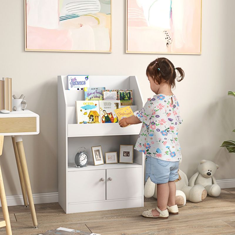 Qaba Toy Storage Cabinet, Kids Bookcase Childrens Bookshelf for Kids Room, Bedroom, Playroom, Nursery, 3 of 7