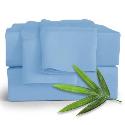 4 Piece Viscose from Bamboo Cooling sheets Ultra Soft 100% Organic Deep Pocket Luxury Bed Sheets with Pillowcases - Lux Decor Collection