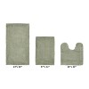 Edge Bath Rug 100% Premium Cotton Ultra-Soft Water Absorbent Tufted Solid Reversible 3 Piece Bathroom Rug Set for Machine Washable Bathmat - 2 of 2