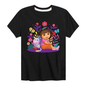 Boys' - Dora the Explorer - Dora And Boots Short Sleeve Graphic T-Shirt - 1 of 3