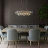 ALOADECOR Glam 5-Light 43'' Modern Dining Room Chandelier with Hand-Blown Textured Clear Glass Globes and Chrome Finish - 4 of 4