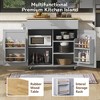 Rolling Kitchen Island, Mobile Kitchen Island With Wheels, Mobile Kitchen Storage Islands For Dining Room - 2 of 4