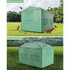 Acekool 8x12FT Pop-Up Greenhouse - Portable Grow Tent with PE Cover, Mesh Windows & Roll-Up Door - 3 of 4