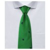 Jacob Alexander Men’s Shamrock Woven Necktie – Green - 4 of 4