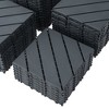 Cesicia 44 Pcs Plastic Interlocking Decking Tiles, 12 X 12" Terrace Decking Tiles,Backyard Pool Decking Tiles, Waterproof - 2 of 4