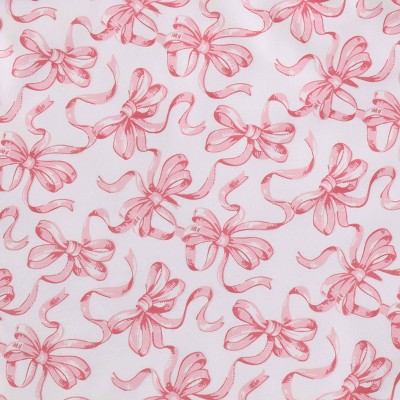 King Pink Polyester Ballet Bows Duvet Cover Set