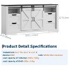 66" Farmhouse TV Stand w/ Sliding Barn Door, 4 Drawers & Adjustable Shelf - Media Console for 70" TVs, 32" Tall Entertainment Center - Living Room - 2 of 4