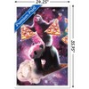 Trends International James Booker - Space Sloth With Pizza Riding Ice Cream Panda Framed Wall Poster Prints - 3 of 4