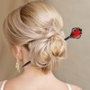 Unique Bargains Hair Chopstick Black Red 1 Pc - 2 of 4