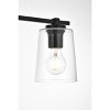 Elegant Lighting Kacey 3 light Black and Clear Bath Sconce - 4 of 4