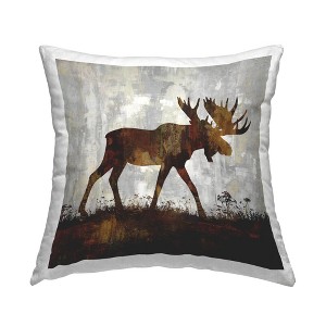Stupell Industries Moose Stepping Forest Silhouette Rustic Design - 1 of 3
