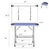 UbMelt Folding Pet Grooming Table with Adjustable Arms,Nooses,Mesh Tray for Medium/Large Dogs,Blue - 3 of 4